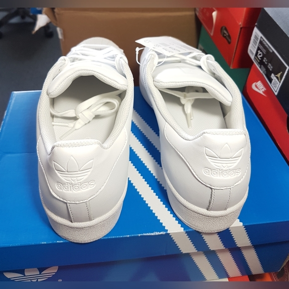 ADIDAS SUPERSTAR TRIPLE WHITE MEN'S US SIZE 12.5 BRAND NEW IN BOX - Picture 15 of 15